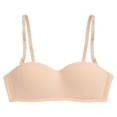 thumbnail image 4 of Women Strapless Bandeau Bra WireâFree Thin Summer Antiâ Padded PushâUp Invisible TubeâTop Bralette, 4 of 9