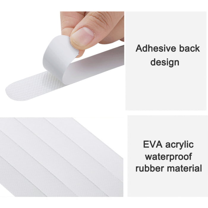 2 Roll Adhesive PEVA Safety Bath Mat with Drain Cut Out Anti Slip Non Skid  Safety Bath Mat Shower Slip Stickers Non Slip Tub Stickers for Bath Tub