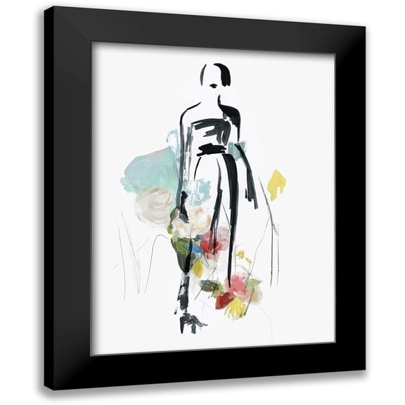 Wilson, Aimee 12x14 Black Modern Framed Museum Art Print Titled - Fashion Flowers III