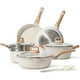 thumbnail image 2 of CAROTE Juego de ollas y sartenes antiadherentes, juego de utensilios de cocina de inducción de granito blanco, juego de cocina antiadherente de 10 piezas con sartenes y cacerolas (libre de PFOS, PFOA), 2 of 4