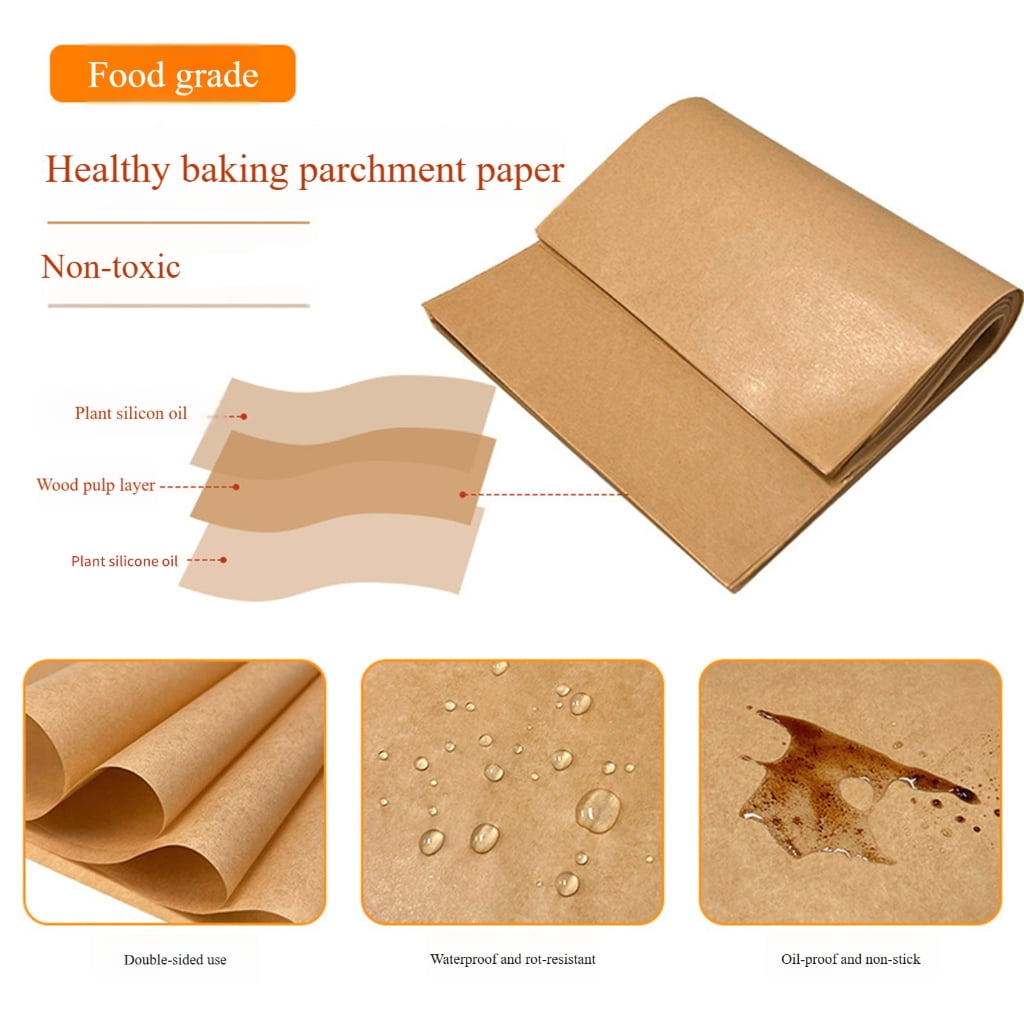 Zeiwohndc Double Side Oven Paper Food Grade Unbleached Parchment Effortlessly Cleaning
