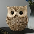 thumbnail image 5 of Grandest Birch Owl Ornament Realistic Looking Vivid Facial Expression Resin Rattan Handmade Owl Figurine Decoration for Home Eye-c, 5 of 8