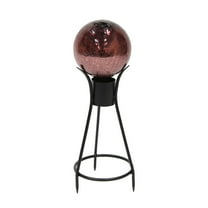 Achla 6" Plum Crackle Glass Gazing Globe With Stand