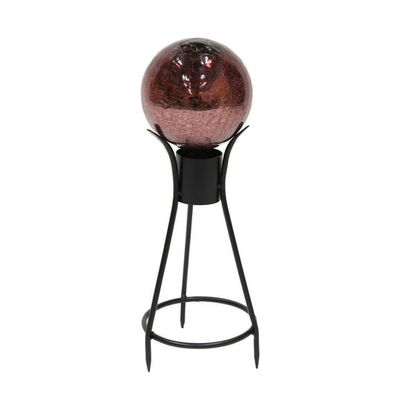 Achla 6" Plum Crackle Glass Gazing Globe With Stand