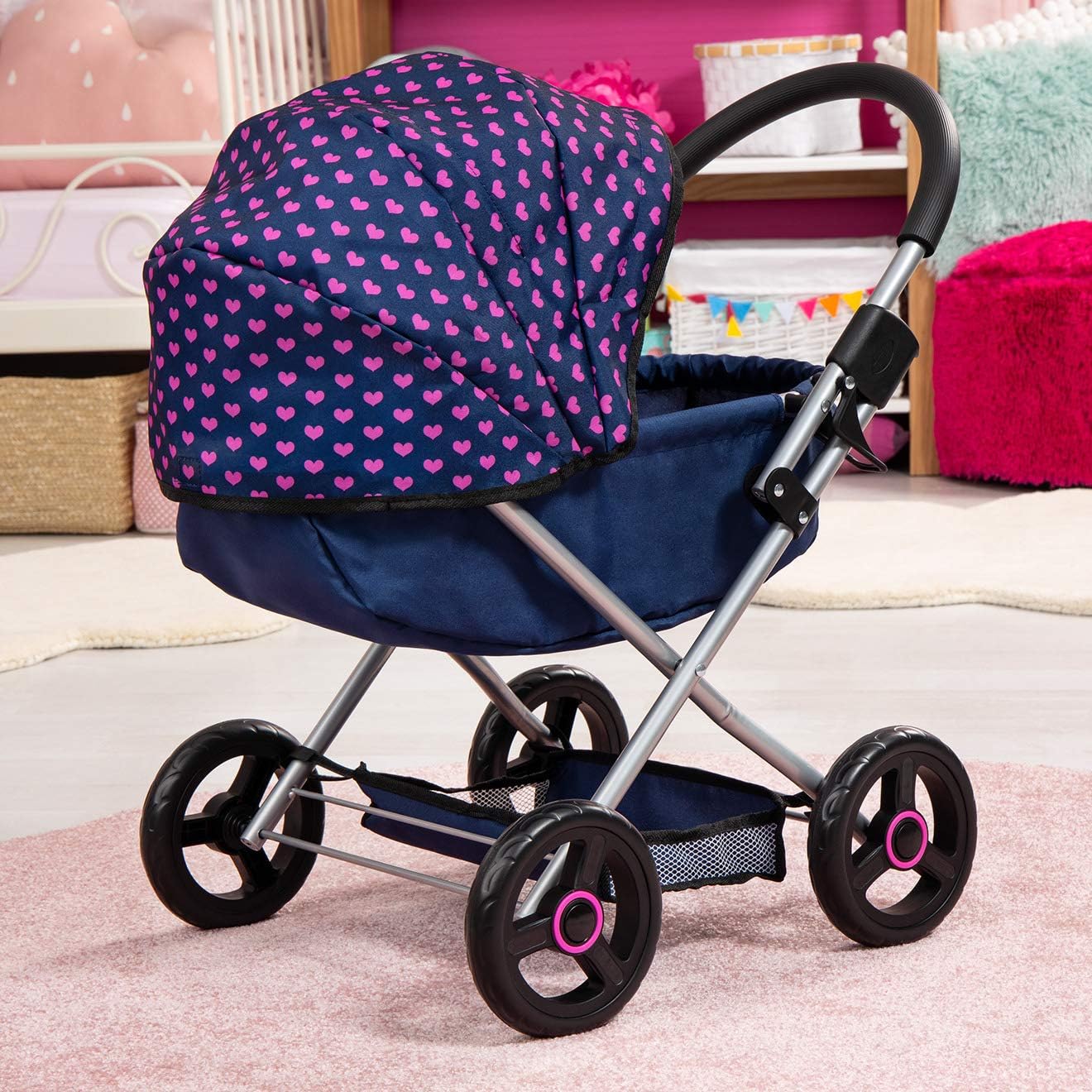 Bayer Dolls 4-in-1 Toy Baby Doll Pram Stroller Cosy Set - Dolls up to 18" (Blue/Purple) - image 10 of 10