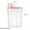 Pink, variant on Plastic Cereals Food Storage Jar Container Kitchen Organizer Cookie Box,Airtight Food Storage Container with Pour Spout and Measuring Cup Clear Cereal Keeper,for Rice Beans Cereal Storage Organizer