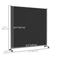 thumbnail image 3 of Outsunny Room Divider with Wheels, 6ft Rolling Privacy Screen, Black, 3 of 10