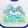 thumbnail image 4 of Inktastic My First Easter Cuddly Blue Bunny Boys or Girls Baby Bib, 4 of 4