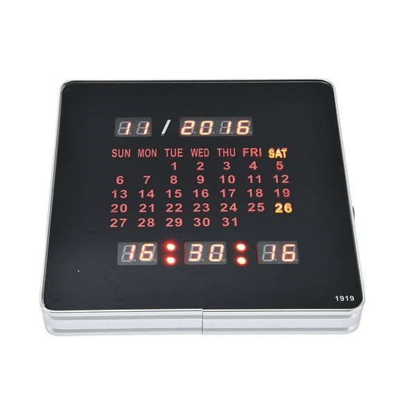 Digital Wall Clock, LED Digital Alarm Clock Precise Timing Luminous Aluminum Alloy For Study UK Plug