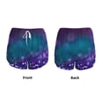 thumbnail image 3 of KLL Purple and Green Glitter Pattern Shorts Women,Athletic Shorts High Waisted Running Shorts Pocket Sporty Short Gym Elastic Workout Shorts-Medium, 3 of 7