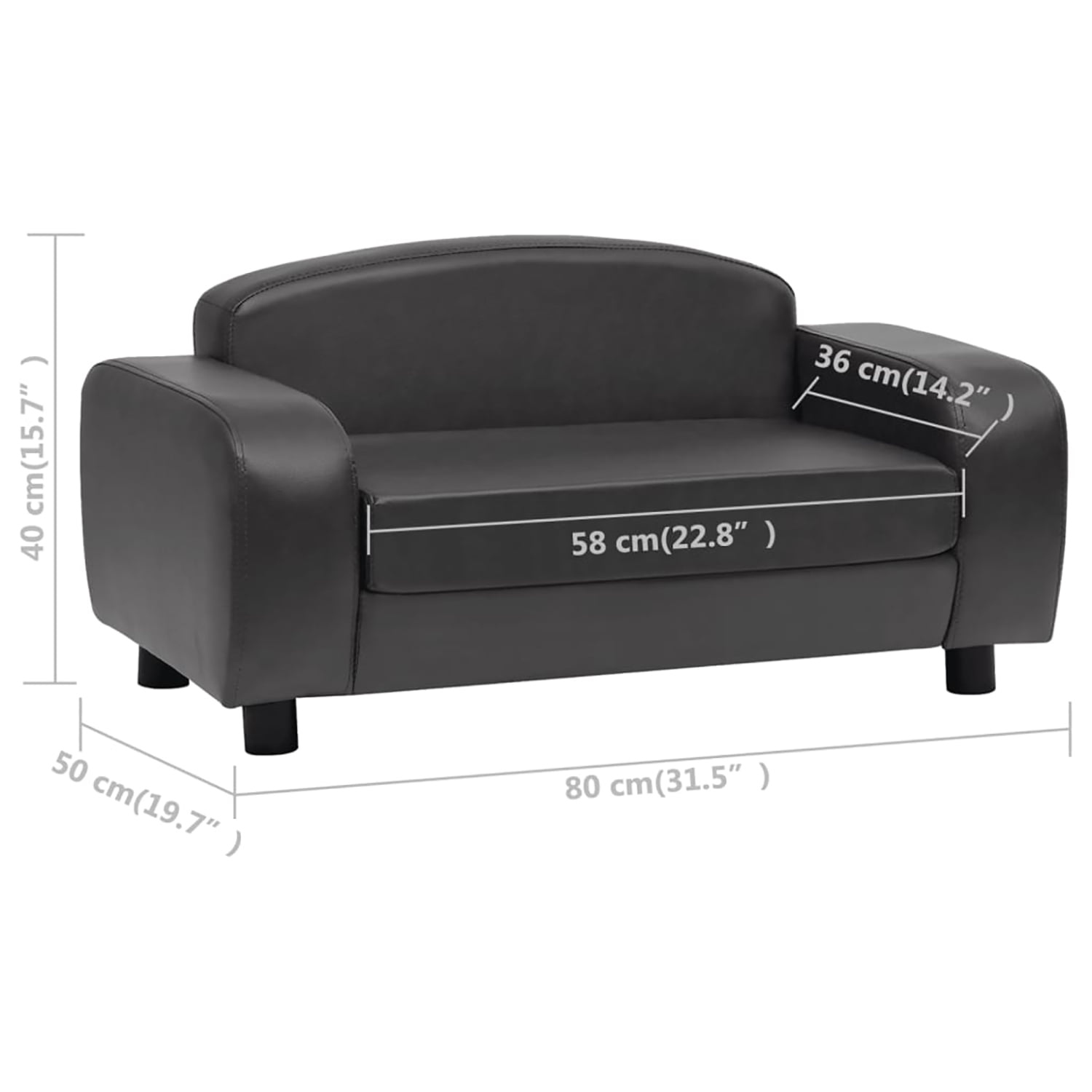 Pefilos 31" Modern Dog Sofa Bed, Stylish PU Leather Pet Furniture Sofa, Cat Couch for Cats and Small Animals, Black Pefilos 31" Modern Dog Sofa Bed, Stylish PU Leather Pet Furniture Sofa, Cat Couch for Cats and Small Animals, Black