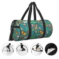 thumbnail image 5 of Fotbe Jungle Animals Pattern Foldable Sports Gym Bag with Wet Dry Pocket, Ultralight Travel Bag, Large Capacity Duffel Bag, Splash Proof Carry on Bag, Overnight Bag, Weekender Bag, 5 of 8