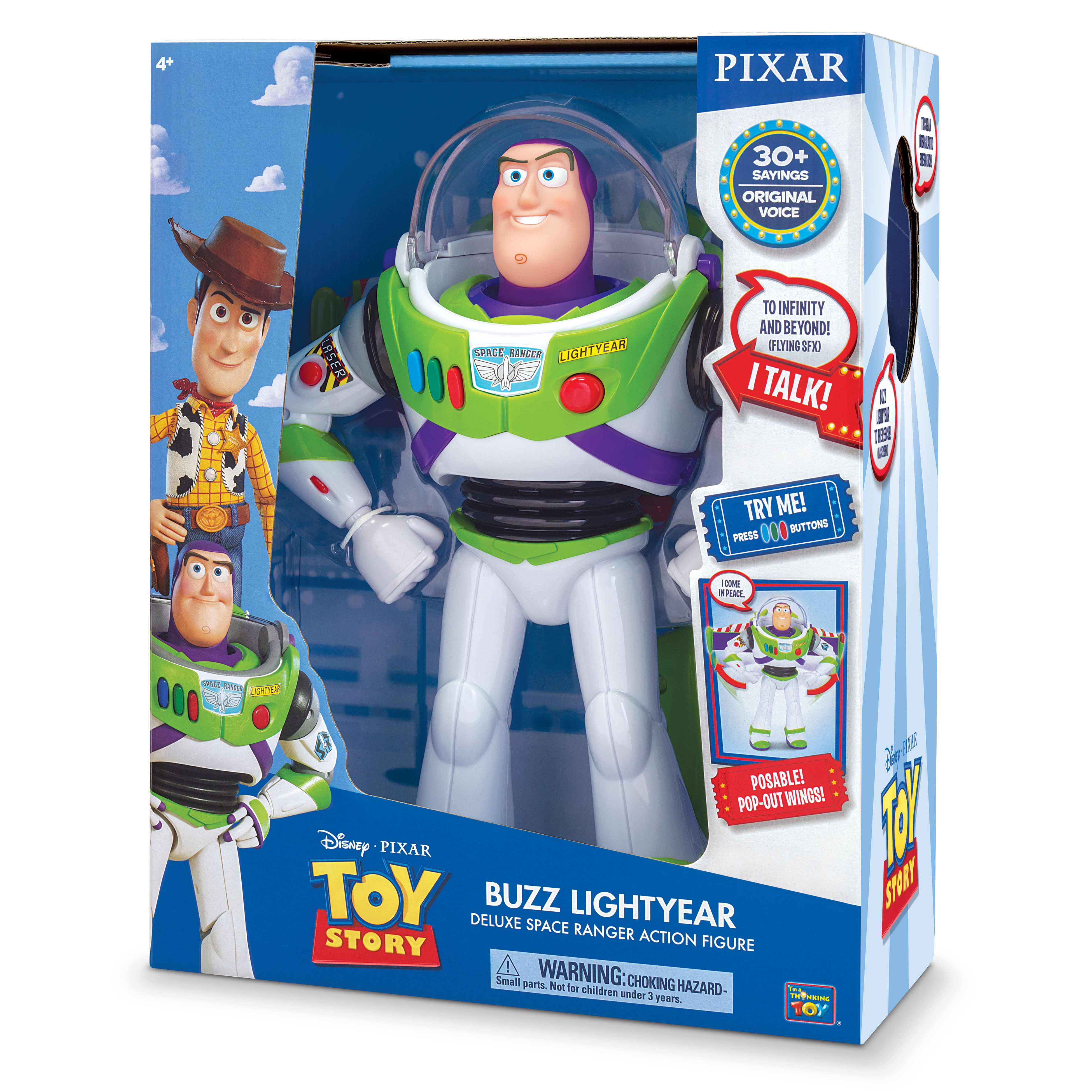 Disney Pixar Toy Story 4 Buzz Lightyear Talking Action Figure 12" Tall NEW 