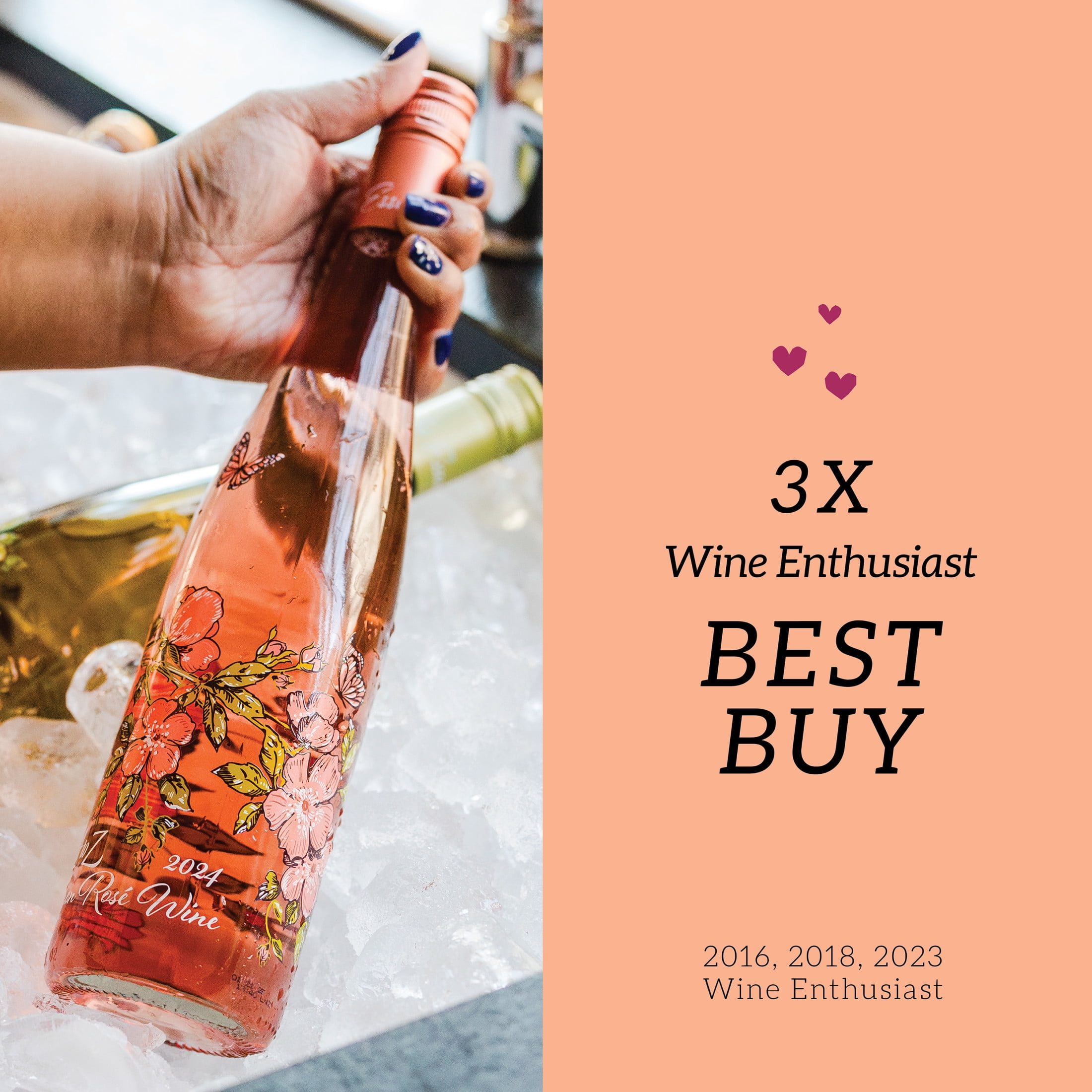 A to Z Wineworks Oregon Rose Wine, 750 ml Bottle, 13% ABV