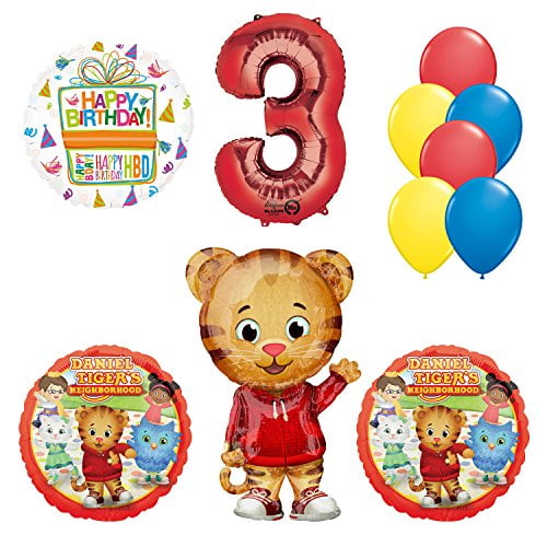 Includes 11 Balloons Daniel Tiger Third Birthday Party Balloon Decoration Bundle 3 Year Old Includes 11 Balloons Daniel Tiger Third Birthday Party Balloon Decoration Bundle 3 Year Old