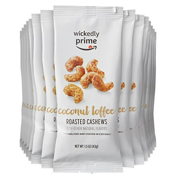 Wickedly Prime Roasted Cashews Coconut Toffee Snack Pack 1 5 Ounce Pack Of 15 Walmart Com Walmart Com