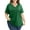 Green, variant on WellSize Women Plus Size Tops Dressy Lace V Neck Shirts Casaul Short Sleeve Tunic Blouses