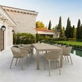 thumbnail image 2 of Compamia Sky Pro Extendable Dining Set 11 Piece Taupe-Taupe, 2 of 5