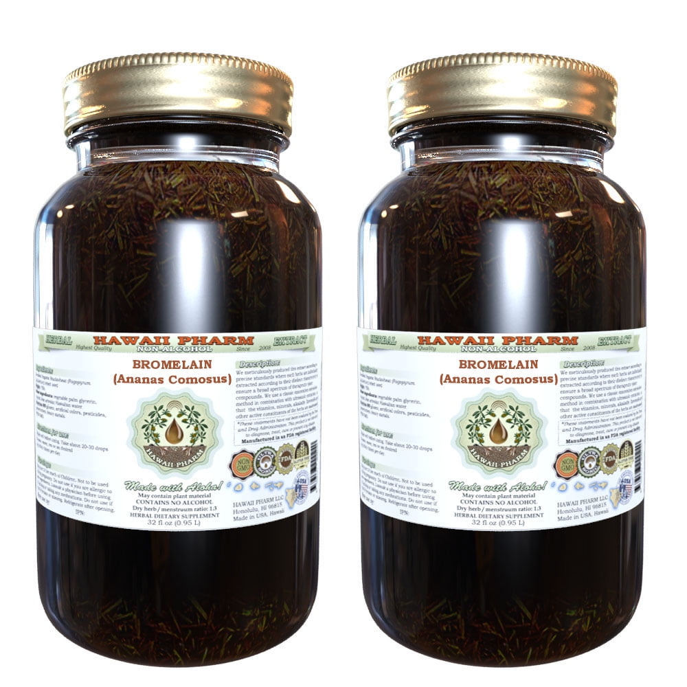 Bromelain (Ananas Comosus) Glycerite, Dried Powder AlcoholFree Liquid