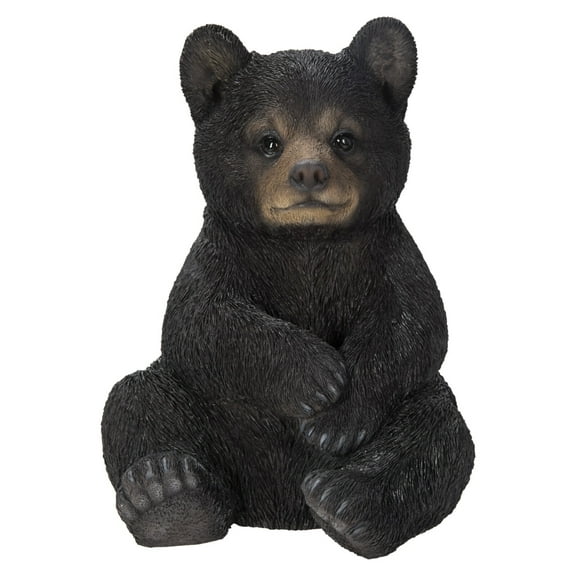 Sitting Black Bear Statue Garden Decor Home Backyard Display Wildlife Animal