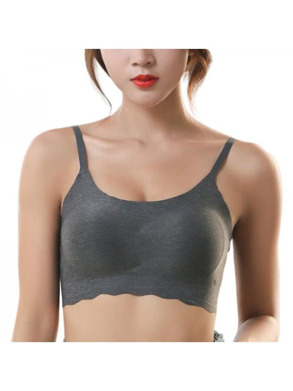 SEAMLESS BRA CROP TOP VEST COMFORT SHAPEWEAR LEISURE SPORTS YOGA GYM PADDED