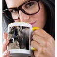thumbnail image 2 of 3drose, Brown Swiss Cow, 15oz Two-tone Yellow Mug, 2 of 6