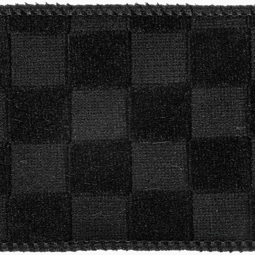2.5"x10yd Black Velvet Checkered Satin