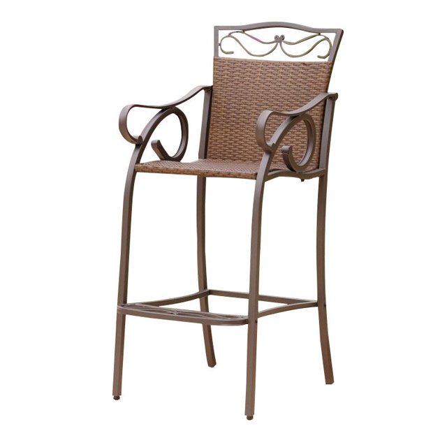 International Caravan Tabouret de Bar Valencia en Marron (Lot de 2)