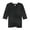 Black, variant on Lauren M. Petites Womens Mixed Media Pullover Blouse, Black, Petite, PS