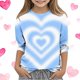 thumbnail image 1 of Blusas y camisas de cuello redondo y manga corta con estampado para niños, blusa de cuello redondo y manga tres cuartos, blusa de poliéster para niños de talla mediana, 1 of 5