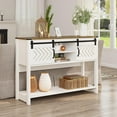 thumbnail image 6 of May in Color 46" Entryway Table with Storage, Farmhouse Console Table, for Hallway, Living Room,White and Rustic Oak, 6 of 9