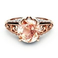 thumbnail image 2 of Vintage Rose Gold Engagement Ring With Side Natural Diamonds, 2 of 4