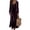 Purple #04, variant on Women Fall Winter Velvet Scoop Crew Round Neck Maxi Dress Long Sleeve Loose Shift Solid Chic Elegant Casual Everyday Dress M