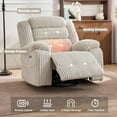 thumbnail image 6 of Extra Wide Power Swivel Rocking Recliner for Adults with Heat Massage, USB & Type-C Charging, Electric Glider Rocker Chair for Living Room Nursery Bedroom Office, 6 of 8
