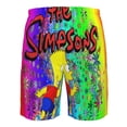 thumbnail image 6 of Men's Simpsons Beach Shorts Hot Summer Swim Trunks Sports Running Bathing Suits with Mesh Lining, 6 of 6