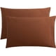 thumbnail image 1 of FLXXIE Paquete de 2 fundas de almohada estándar de microfibra, 1800 fundas de almohada súper suaves con cierre de sobre, fundas de almohada resistentes a las arrugas, la decoloración y las manchas par, 1 of 4