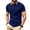 Navy, variant on Zimjoy Men's Polo Shirt Short Sleeve Waffle Knit Casual Golf Polo Plaid Collar Stylish Button Down Business Casual Shirt for Men Beige L