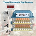thumbnail image 2 of Incubators for Hatching Eggs, 120 Egg Incubator with Automatic Egg Turning and Humidity Monitor,Temperature Control, 5 Automatic Incubation Modes and Incubation Days Record, Blue, 2 of 9