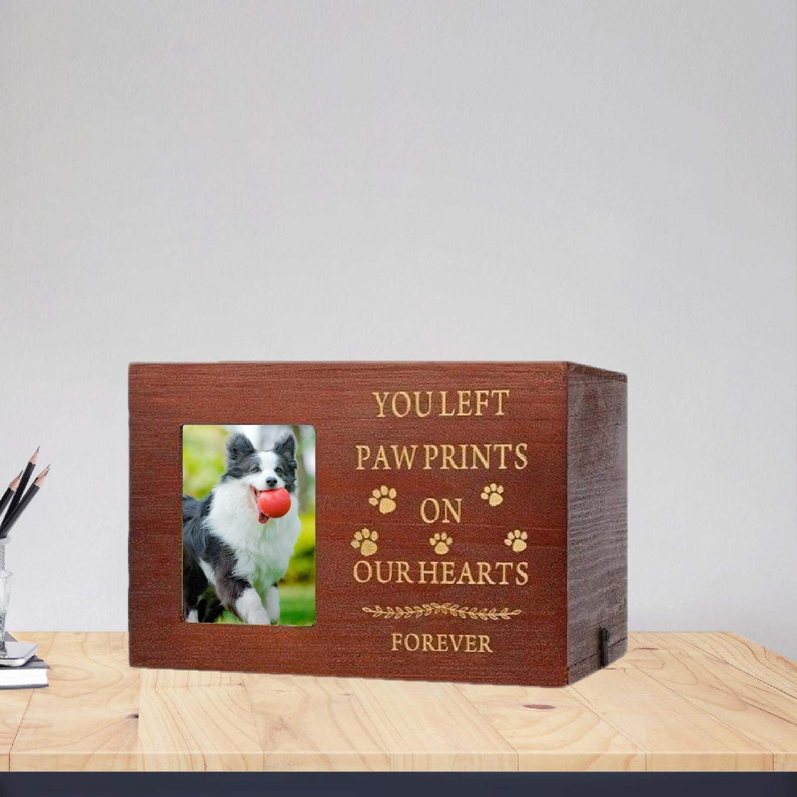 YWMJZEU Wooden Pet Urn Cremation Memorial Urn Comforting Resting Place Souvenir Keepsake