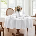 thumbnail image 2 of Elrene Home Fashions Caiden Elegance Damask Tablecloth, White, 90" x 90" Round, 2 of 3