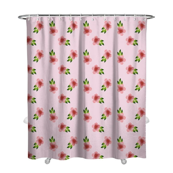 Waterproof Pioneer Shower Curtain 72x84 Inch Polyester Unique Cute Floral Shower Curtain for Bathroom Hotel Home Decor with 12 Plastic Hooks