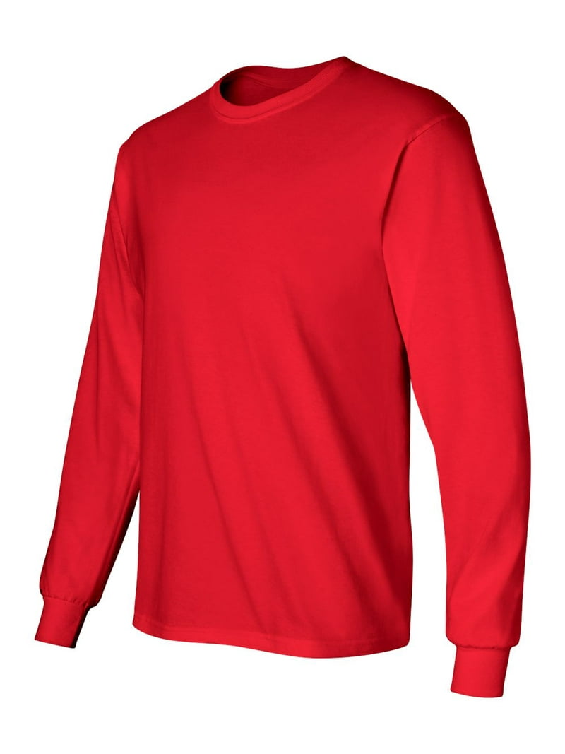 Ultra Cotton Long Sleeve T-Shirt, M, Red - Walmart.com