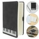 thumbnail image 2 of ColoMX Notebook de piano A6 con papel de portada de PU de tema musical para la toma de notas de diario, dibujo para la oficina de los estudiantes de los amantes de la música., 2 of 7