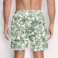 thumbnail image 4 of Xyxonk Mens Swim Trunks 9" Quick Dry Big & Tall Swimming Shorts Summer Print Stretch Shorts with Pockets Green 4XL, 4 of 4