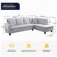thumbnail image 3 of Living room sofa set-up sofa bed 2 pieces linen combination modern fabric furnishings, black My Lux Decor Round, 3 of 10