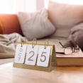 thumbnail image 3 of RUNROTOO Black Iron Frame Desktop Perpetual Flip Calendar Decorative Home Office Tabletop Ornament, 3 of 7