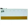 Dooley Boards One Week Dry-Erase Calendar Board With Cork Strip - 8 x 20 in. - Aluminum Frame