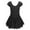 Black, variant on Baby Girls Spring Summer Solid Short Sleeve Gymnastics Dress Princess Dress Clothes Kids Dress for Dance Class School Party Performance Practice