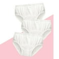 thumbnail image 3 of Myenne 3pcs White Bowknot Briefs Ballet Dance Underpants Cotton Panties for Kids Girls (Size 160), 3 of 10