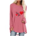 thumbnail image 1 of Pull Décontracté pour Femmes Imprimé Saint-Valentin Manches Longues Col Rond, 1 of 1